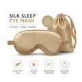 Luxury Satin Sleep Eye Mask with Matching Travel Pouch, Soft Blackout Sleeping Mask for Women & Men, Silk Feel Blindfold for Travel, Airplane, Naps, Relaxation & Night Sleep