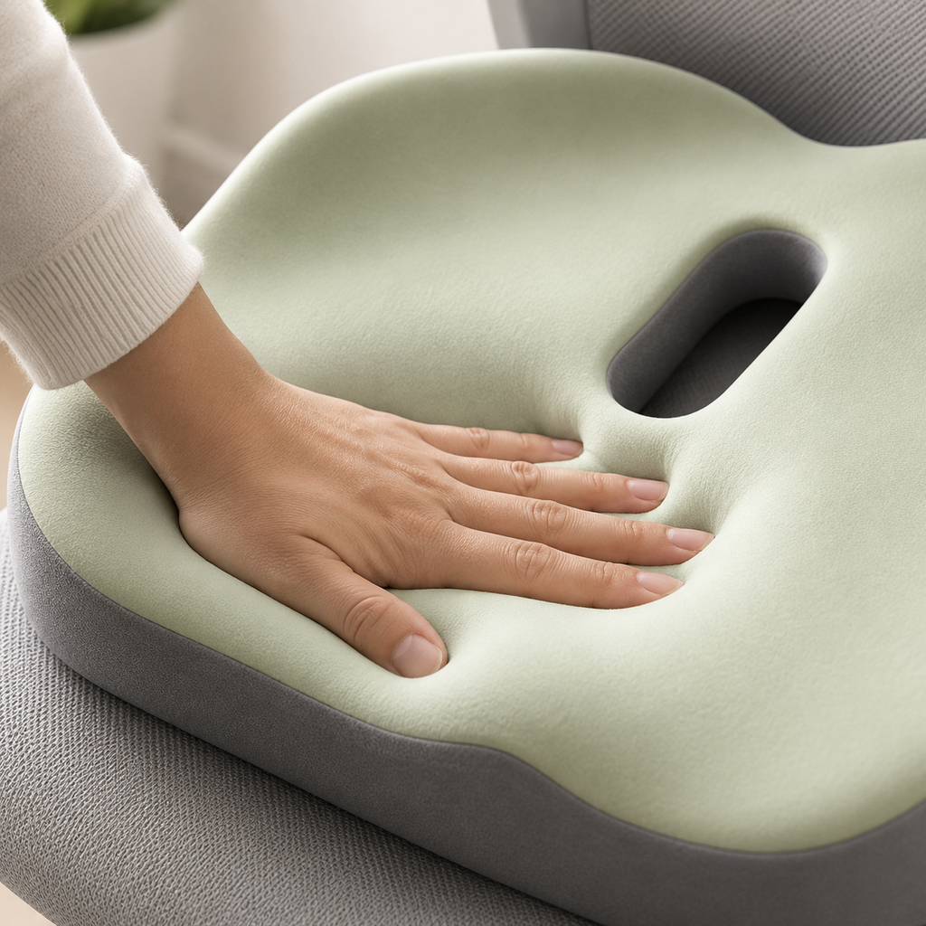 Tailbone Relief Memory Foam Seat Cushion for Office Chair, Car Seat & Travel | Ergonomic Coccyx Cushion for Sciatica, Hip & Lower Back Support | Orthopedic Pressure Relief Chair Pad